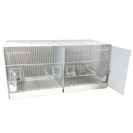 Cage Domus-Molinari 90cm Blanche Avec Parois Latérales Amovibles – Image 2