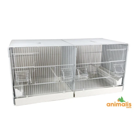 Cage Domus-Molinari 90cm Blanche Avec Parois Latérales Amovibles
