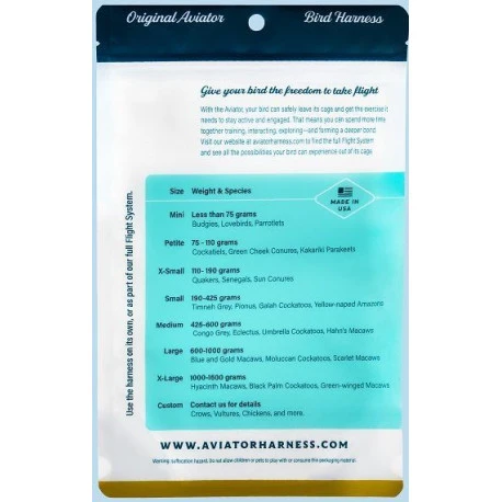 Harnais Pour Perroquets Aviator - S/Rouge – Image 3