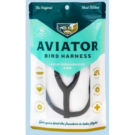 Harnais Pour Perruches Aviator - Mini/Noir