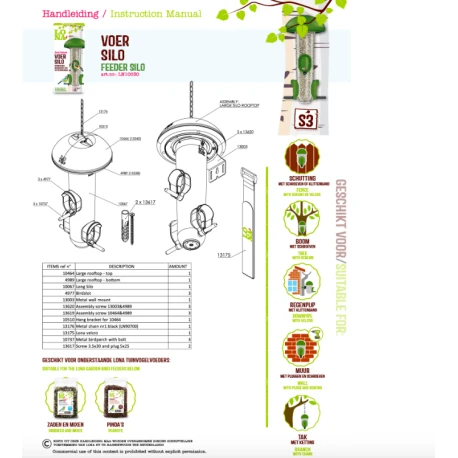 Mangeoire Lona "Voersilo S3" - Vert – Image 2