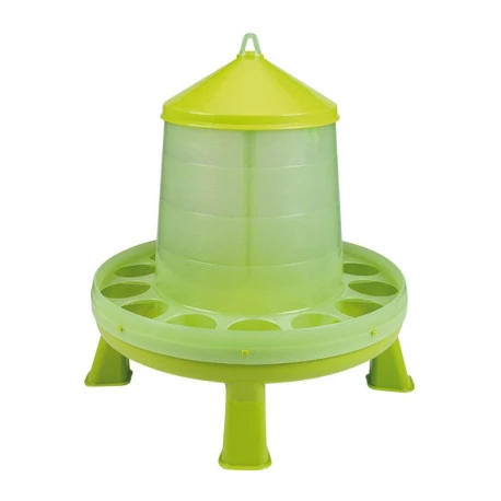 Mangeoire Trémie Sur Pieds Pour Volailles 4kg - Vert - Gaun