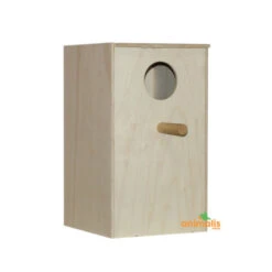 Nichoir En Bois Pour Grandes Perruches - 40 Cm